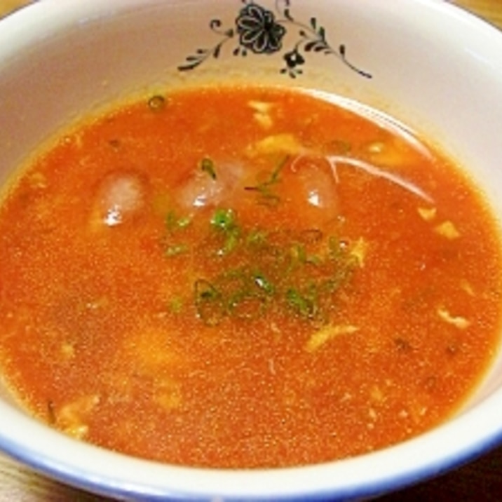 中華風トマトの冷たいスープ